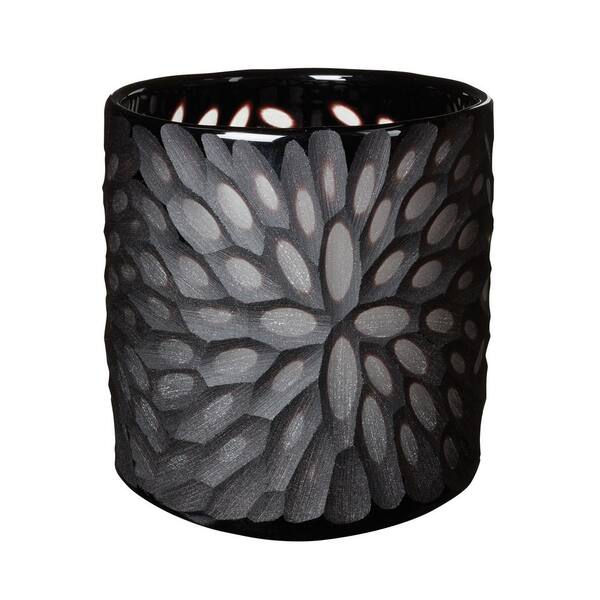 Titan Lighting 6 in. Jet Black Bouquet Cut Votive Candle Holder