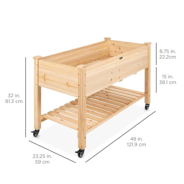 X 32 In Wood Raised Garden Bed, Wood For Raised Garden Bed Home Depot