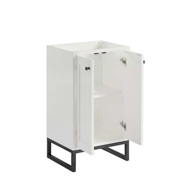 Chianti 19.8 in. W x 15.38 in. D x 35.5 in. H Single Bath Vanity in Glossy White with White Glossy Composite Stone Top