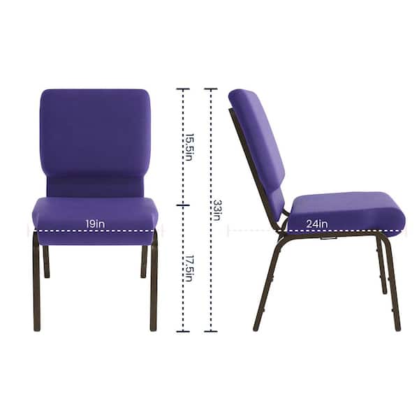 Carnegy Avenue Fabric Stackable Chair in Purple CGA-XU-1151-PU-HD