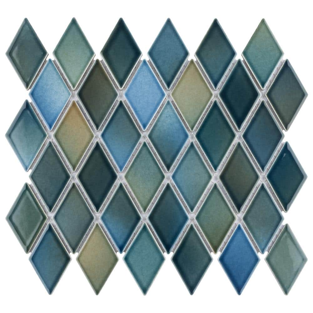 Hudson Kite Lagoon 10 in. x 12 in. Porcelain Floor and Wall Mosaic Tile (8.56 sq. ft./Case) price history on PriceWatchPro