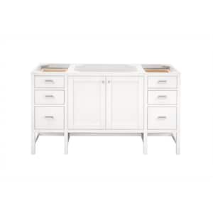 Addison 59.9 in W x 23.4 in D x 34.5 in H Bath Vanity Cabinet without Top in Glossy White