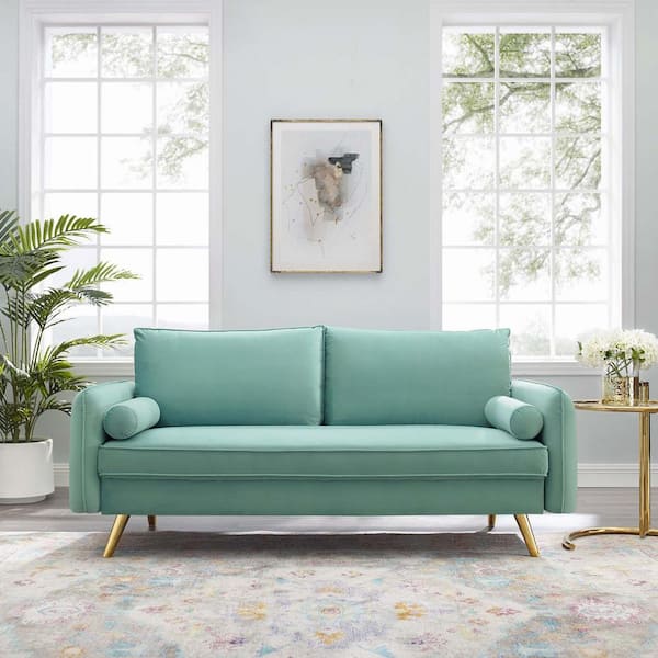 Mint store velvet couch