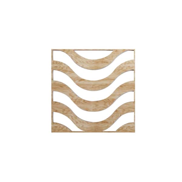 Ekena Millwork 7-3/8 in. x 7-3/8 in. x 1/4 in. Red Oak Extra Small Parker Decorative Fretwork Wood Wall Panels (10-Pack)