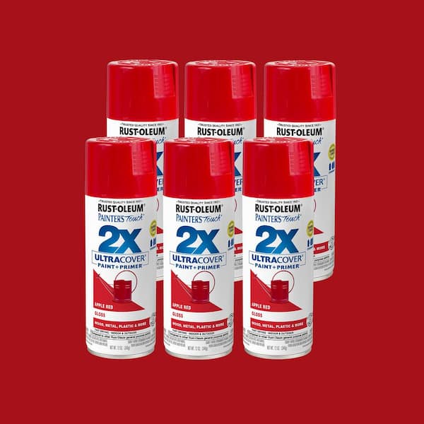 12 oz. Gloss Apple Red General Purpose Spray Paint (6-Pack)