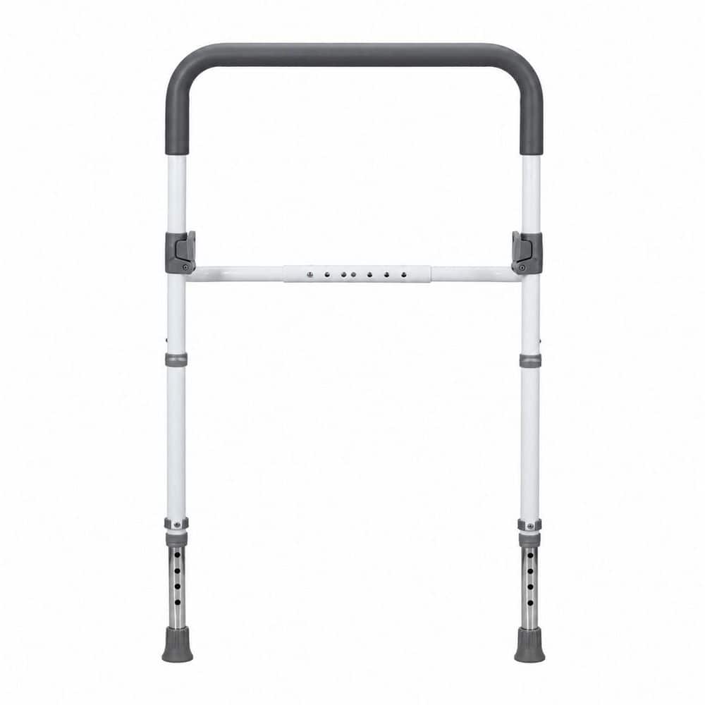 Adjustable Toilet Safety Rails with Padded Non-Slip Handles for Elderly and Disabled Adults, Fits Most Toilets, White price history on PriceWatchPro