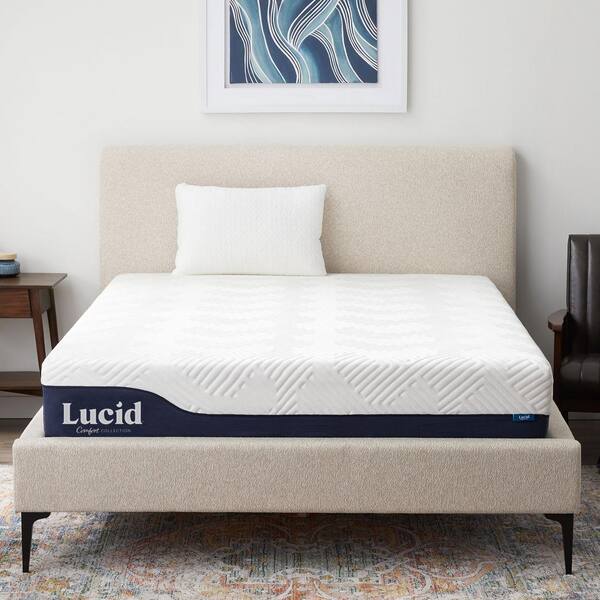 Lucid Comfort Collection 10 in. Twin Medium Gel and Aloe Vera Hybrid Memory Foam Mattress LUCC10TT38GH