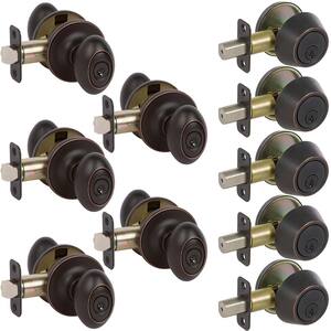 Carlyle Edged Oil Rubbed Bronze Knobs Combo Pack Callan Edged Oil Rub Bronze Single Cylinder Deadbolts