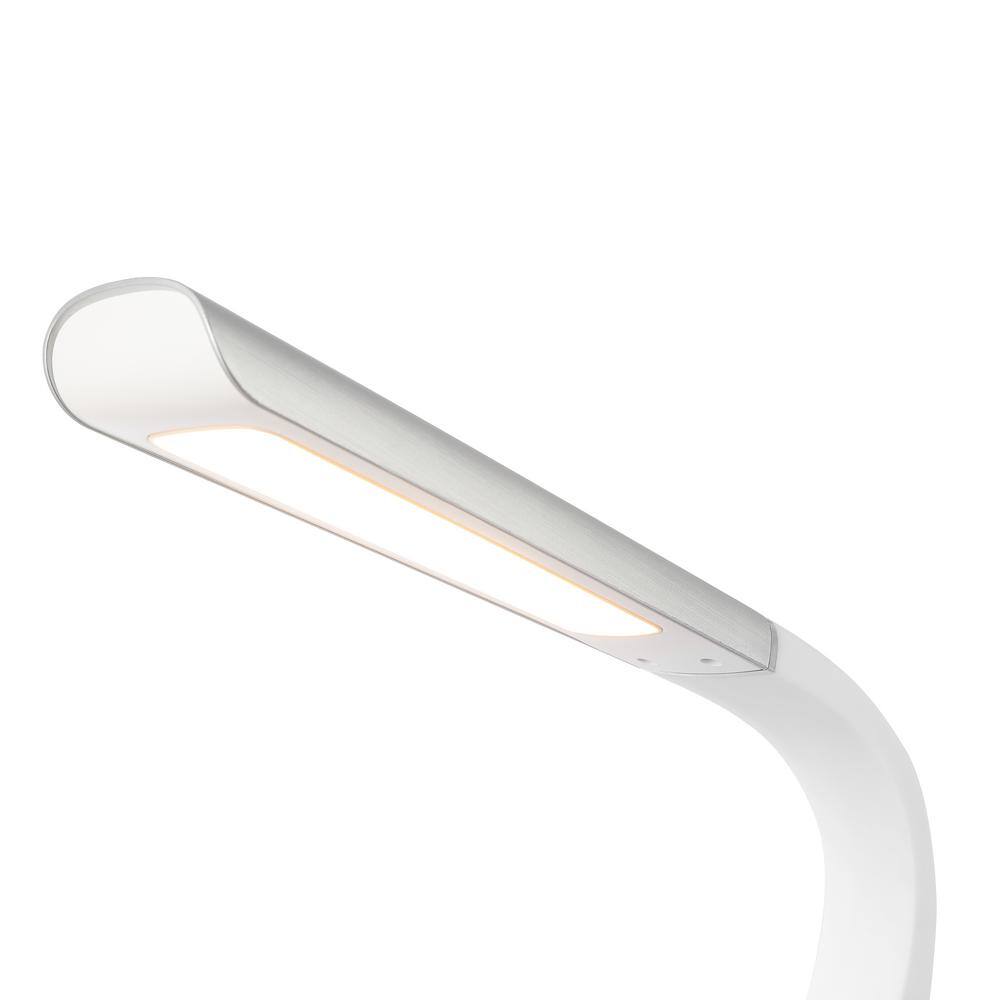 Milton 19" Silver Aluminum Adjustable LED Task Lamp with USB