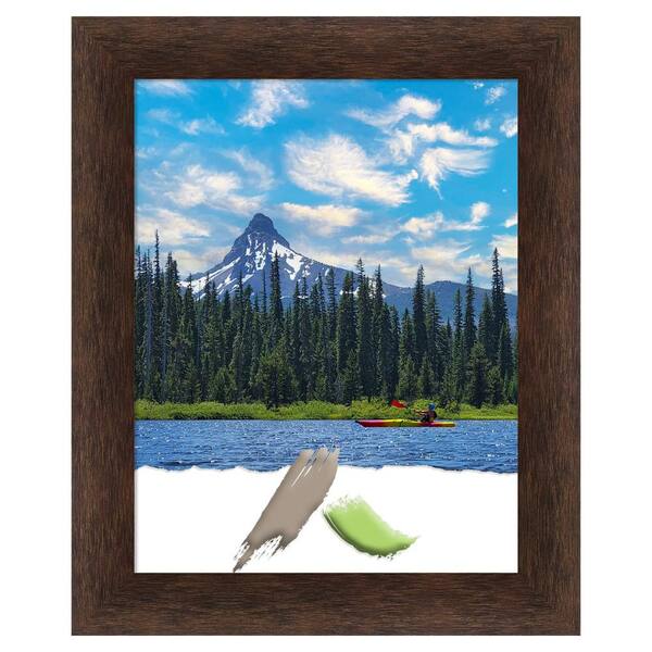 Amanti Art 11 in. x 14 in. Warm Walnut Narrow Wood Picture Frame