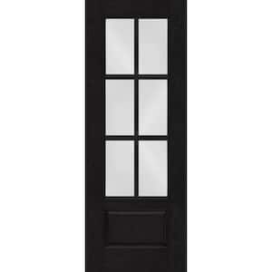Regency 36 in. x 96 in. Universal Handing 3/4-6 Lite Clear Glass Onyx Stain Fiberglass Front Door Slab