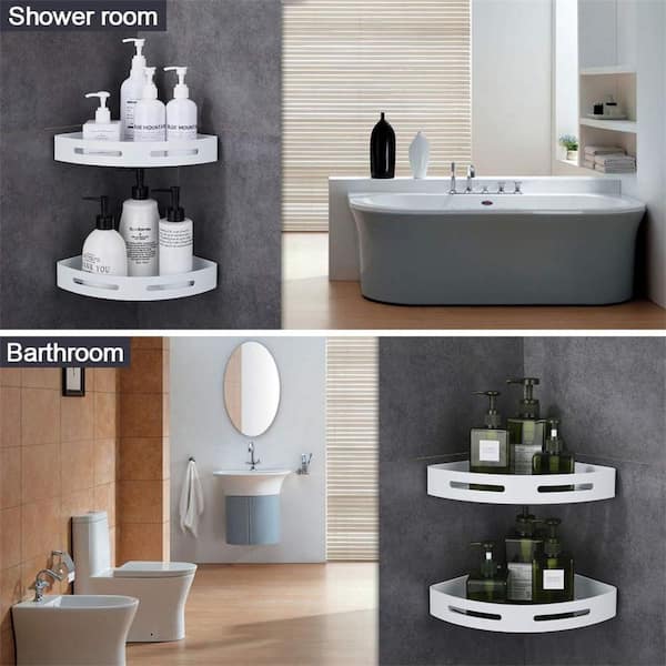 Dracelo Wall Mounted Bathroom Shower Caddies Coner Storage Shelves