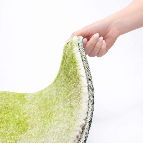 Dream Shag Premium Machine Washable Abstract ADS688 Aloe 10 ft. x 14 ft. Area Rug