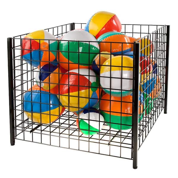 Econoco 32 in. H x 36 in. W x 36 in. D Black Metal Cube Storage Bin