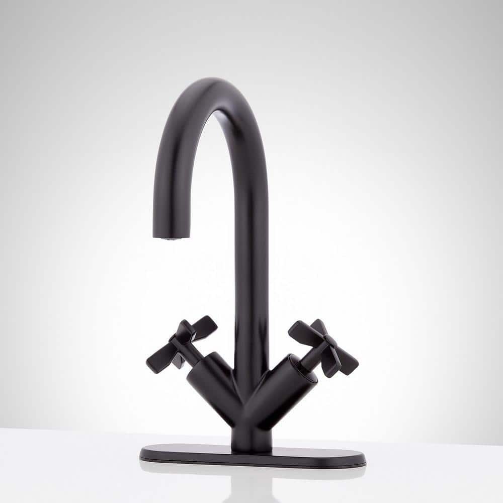 SIGNATURE HARDWARE Vassor 8 in. Single Hole Double Handle Bathroom