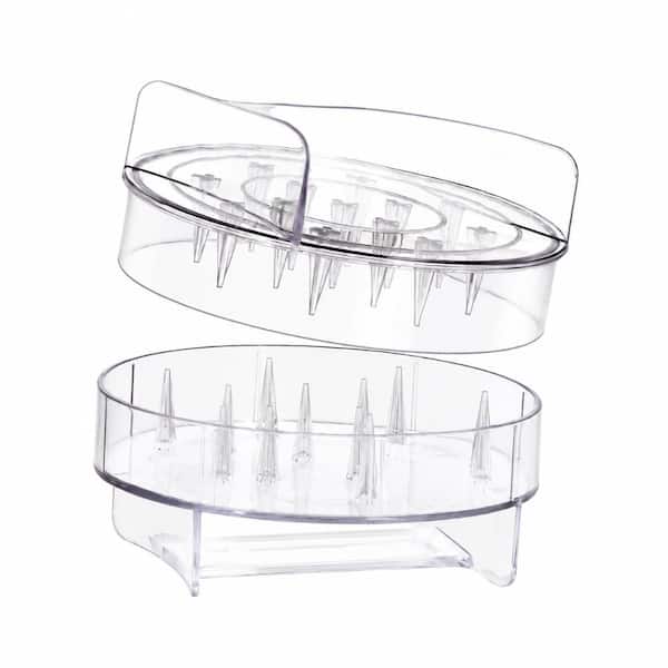 Clear Twist Meat Shredder with Dual See-Through Halves, Non-Slip Counter Grip, Dense Spike Interior
