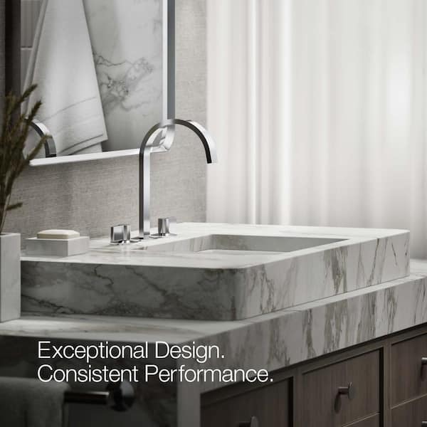 KOHLER Components Bathroom Sink Spout with Ribbon Design in Polished Chrome