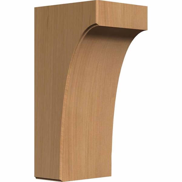 Ekena Millwork 6 in. x 5-1/2 in. x 12 in. Unfinished Cherry Clarksville Corbel
