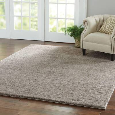 Ethereal Shag Taupe 8 ft. x 8 ft. Square Indoor Area Rug