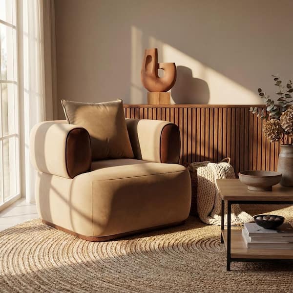 CHRISTOPHER KNIGHT HOME Gianna Modern Brown Velvet Upholstered