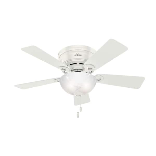 Hunter Haskell 42 in. Low Profile Indoor Fresh White Ceiling Fan