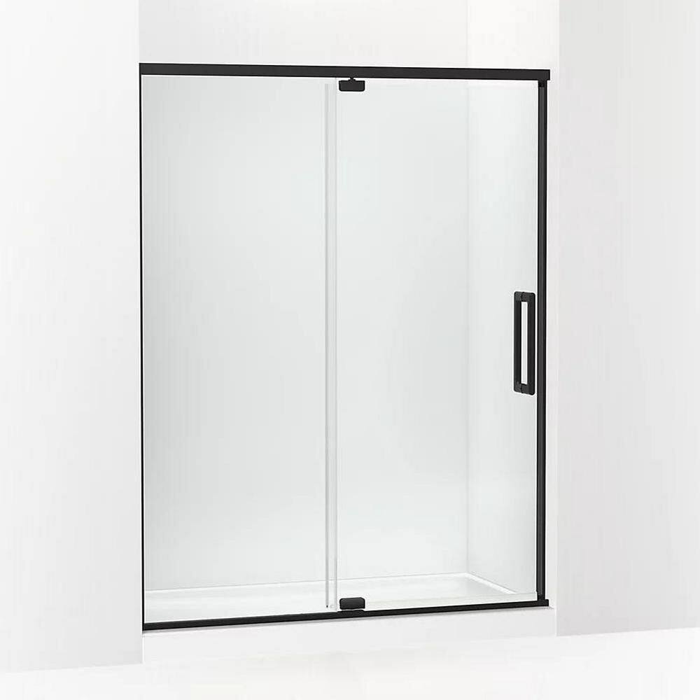 Statement 60 in. W x 76 in. H Pivot Framed Shower Door in Matte Black Finish with Clear Glass price history on PriceWatchPro