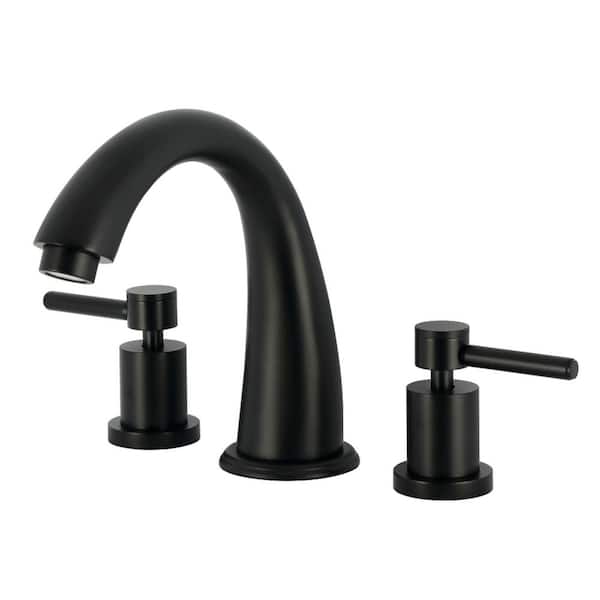 Concord 2-Handle Deck Mount Roman Tub Faucet in Matte Black
