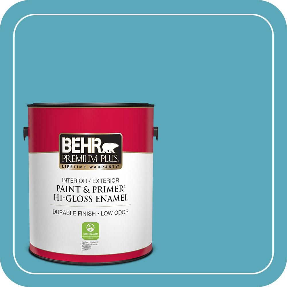 1 gal. #T15-11 Sonic Blue Hi-Gloss Enamel Interior/Exterior Paint & Primer price history on PriceWatchPro