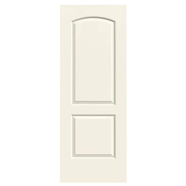 JELD-WEN 30 in. x 80 in. Caiman 2 Panel No Bore Hollow Core Vanilla Paint Molded Composite Interior Door Slab