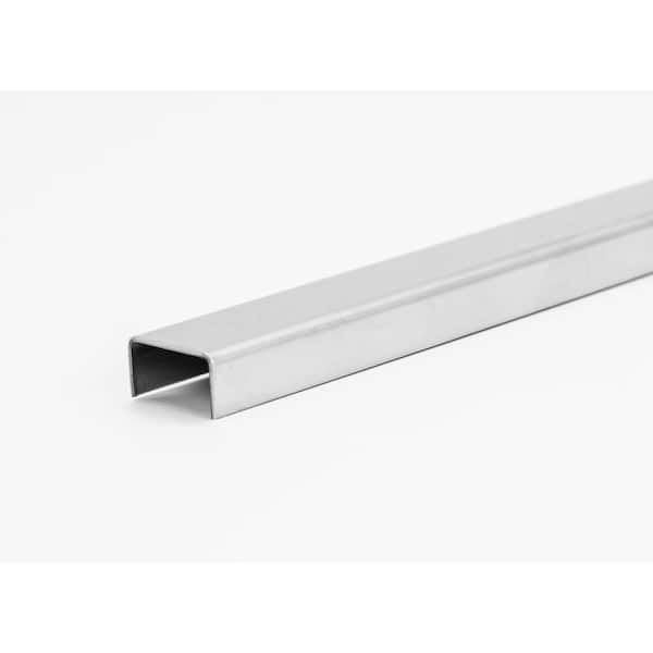 ACEROS SILVA LLC Brushed Stainless Steel 0.59 in. W x 96 in. L Metal Tile Molding and Transition Trim (10 each/case)