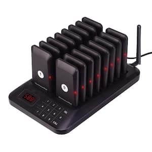 16-Long Range Wireless Flash and Beepers for Fast Food Restaurant Bars Food Court Customers Pager No Vibration Mode