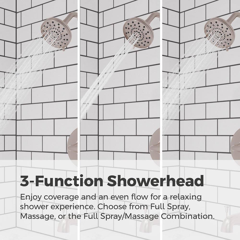 Matte Black Nickel Wall Mounted Tub and Shower Faucet