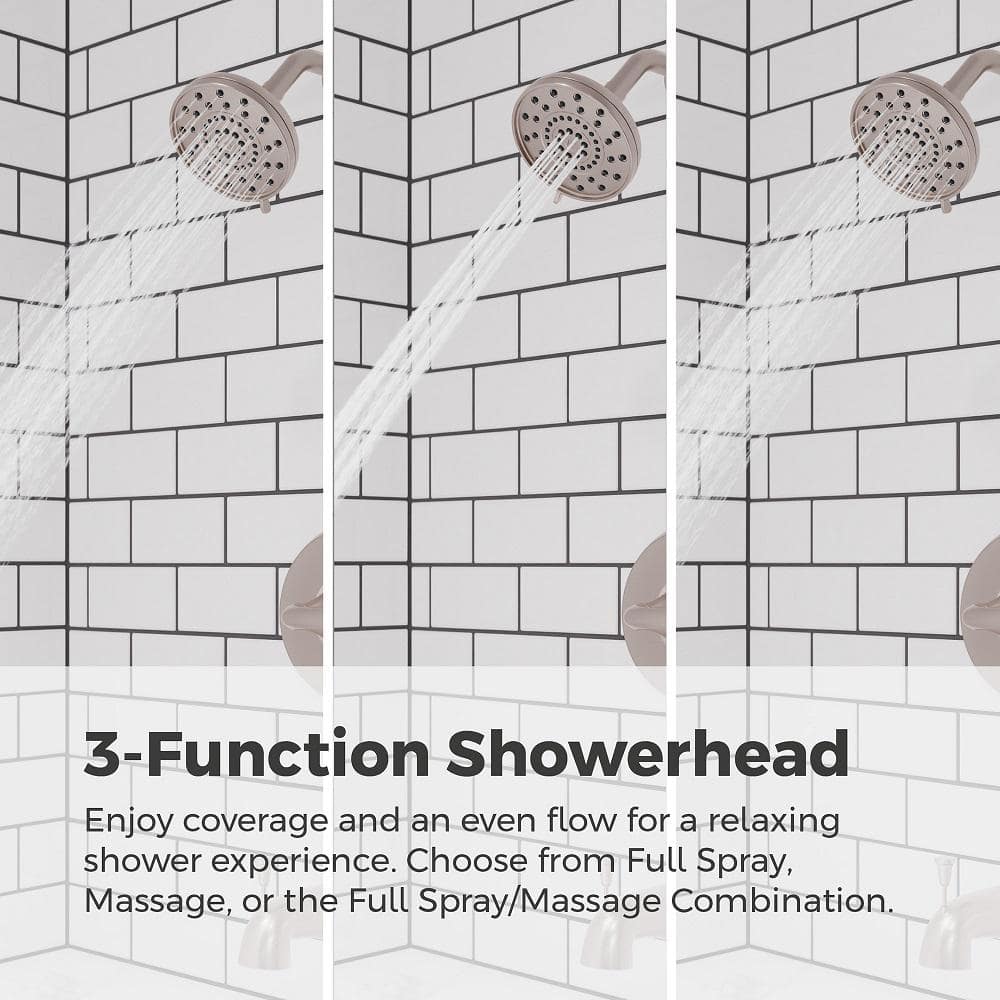 Matte Black Nickel Wall Mounted Tub and Shower Faucet