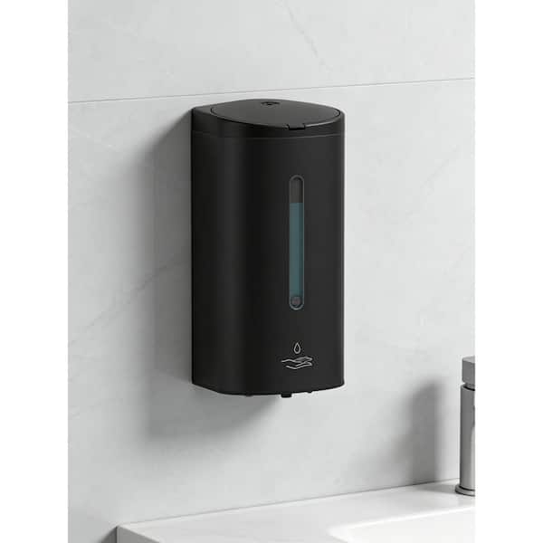 Automatic Wall Mount Liquid Soap Dispenser, Commercial Stainless Steel with 25 oz. Large Capacity, Matte Black