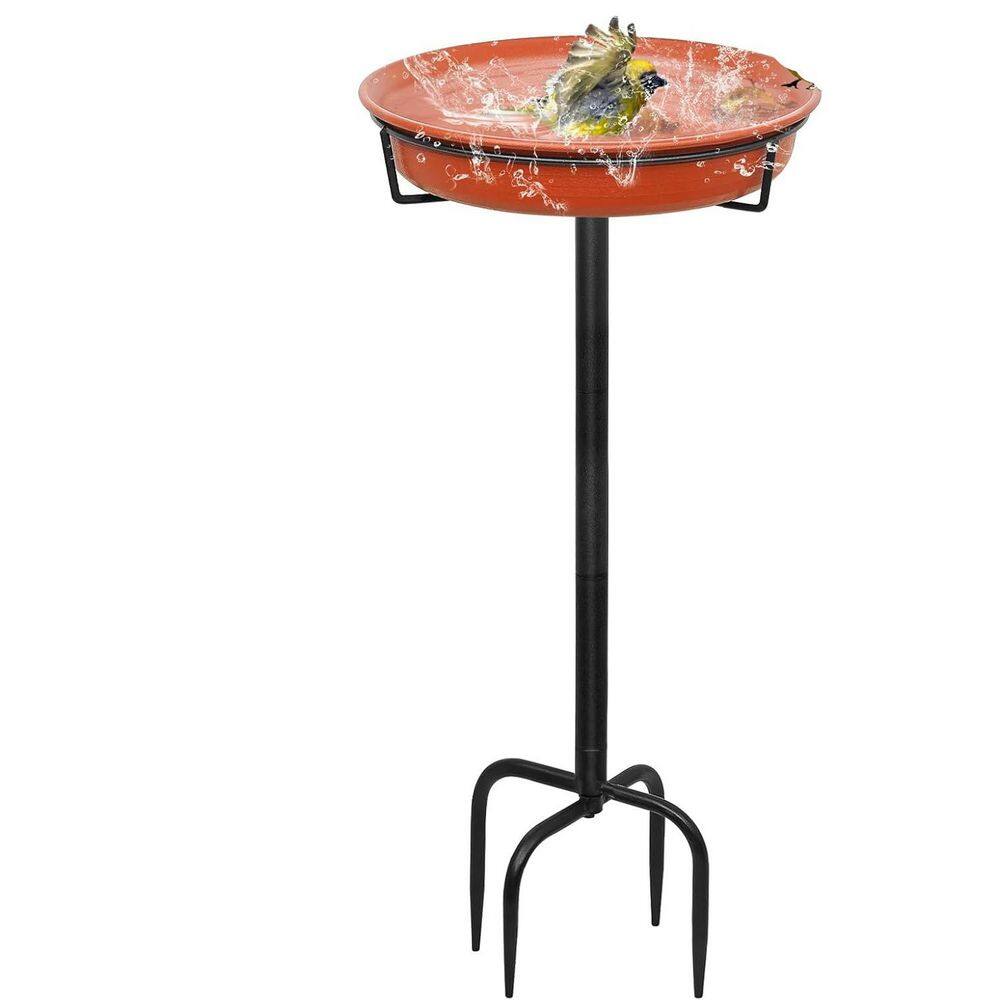 35. 5In Freestanding Birdbaths Bowl Outdoor with Metal Stake, Detachable Decoration Spa Birdfeeder, 4 Spiky Feet price history on PriceWatchPro