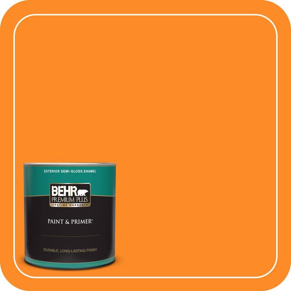 1 qt. #S-G-280 Mango Madness Semi-Gloss Enamel Exterior Paint & Primer price history on PriceWatchPro