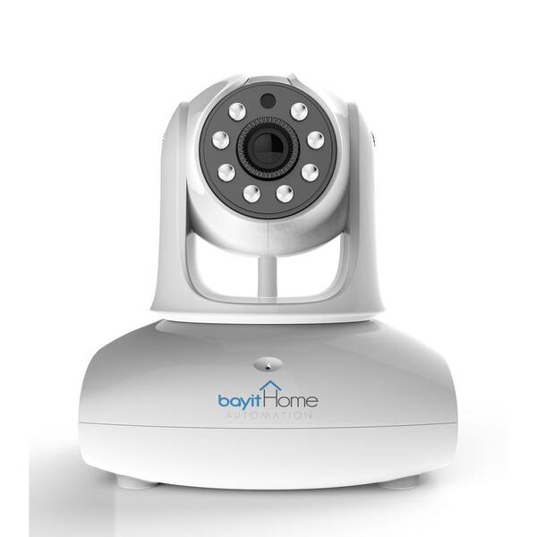 Bayit Home Automation Wireless HD 720P White Pan and Tilt Wi-Fi Dome Standard Surveillance Camera with 2-Way Audio and Night Vision