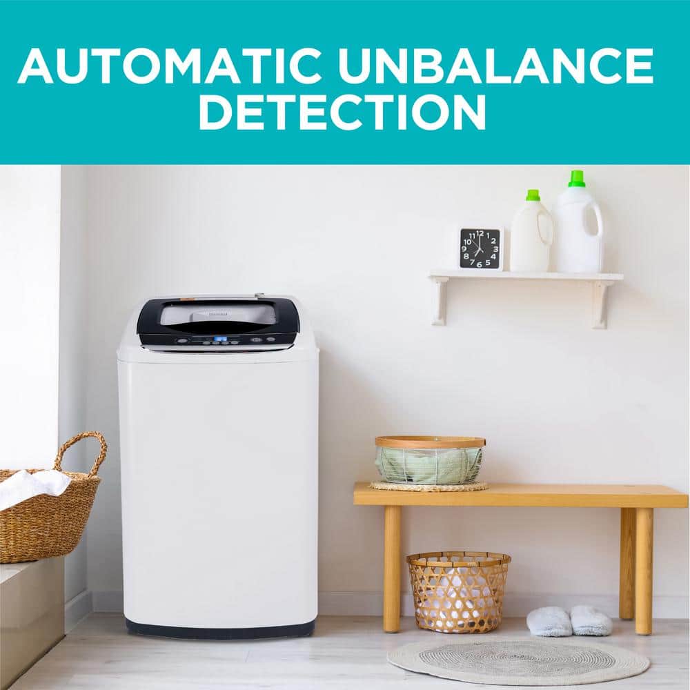 Compact White Stainless Steel Top-Loading Portable Washer