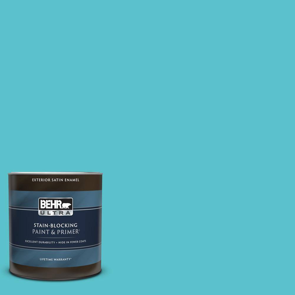 BEHR ULTRA 1 qt. 510B5 Jamaican Sea Satin Enamel Exterior Paint