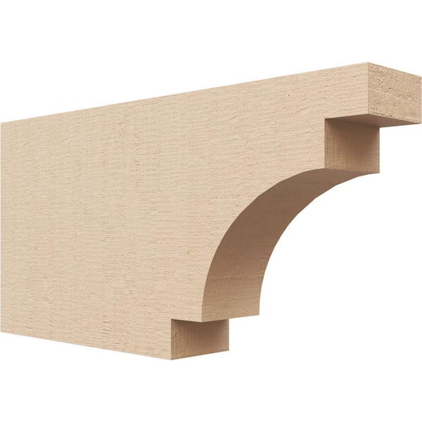 Ekena Millwork 2-in. x 6-in. x 12-in. Mediterranean Woodgrain, Primed Tan Timberthane Polyurethane Rafter Tail Brace