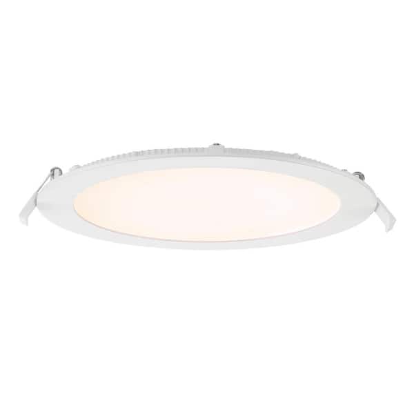 EnviroLite 8 in. Round 1450 Lumens Integrated LED Canless Slim Panel Light, 5000K
