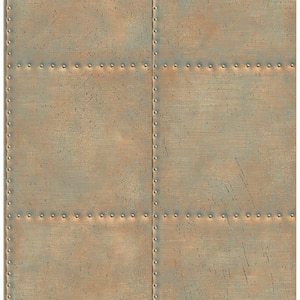 Sheet Metal Turquoise Rivets Turquoise Wallpaper Sample