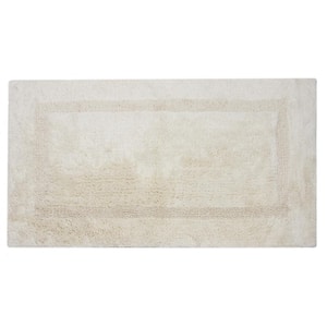 Natural 21 in. x 34 in. Inset Border Bath Mat