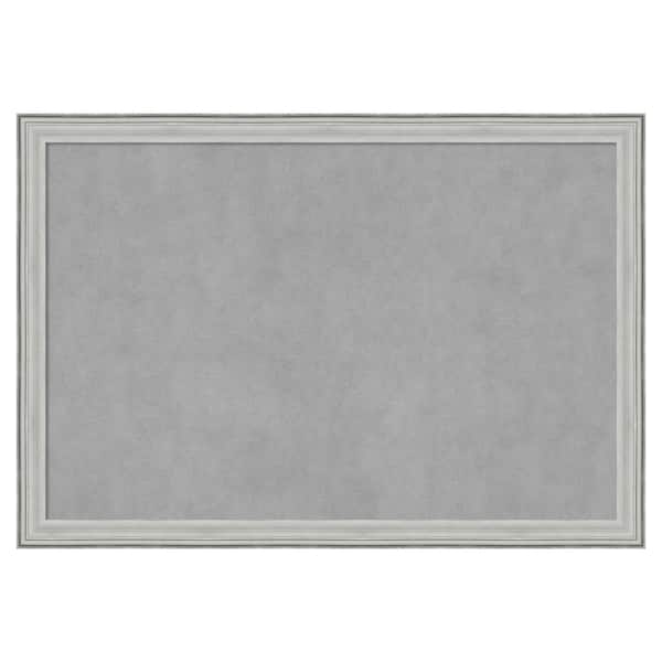 Amanti Art Bel Volto Silver 39 in. x 27 in. Framed Magnetic Board
