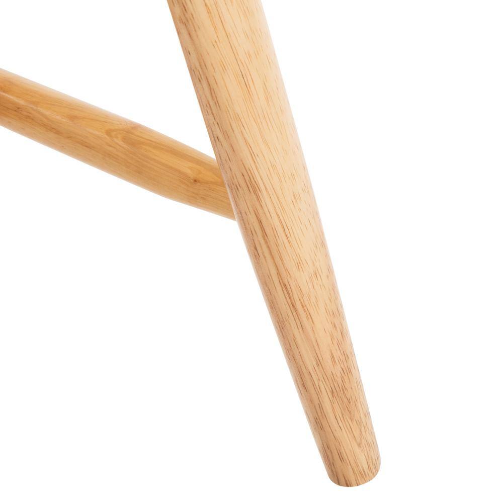 Natural Rubberwood High Slat Back Windsor Side Chair Set