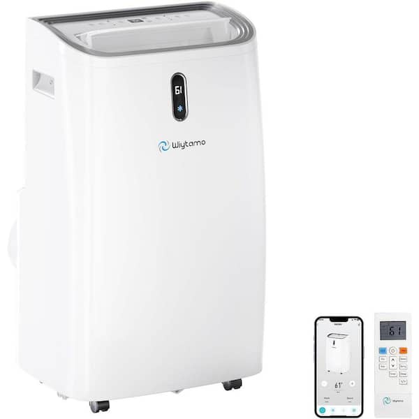 14,000 BTU (DOE) Portable Air Conditioner Cools 700 sq. ft. with Heater and Dehumidifier with Wi-Fi and Remote in White
