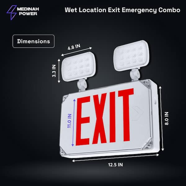 LED Wet Listed Emergency Light