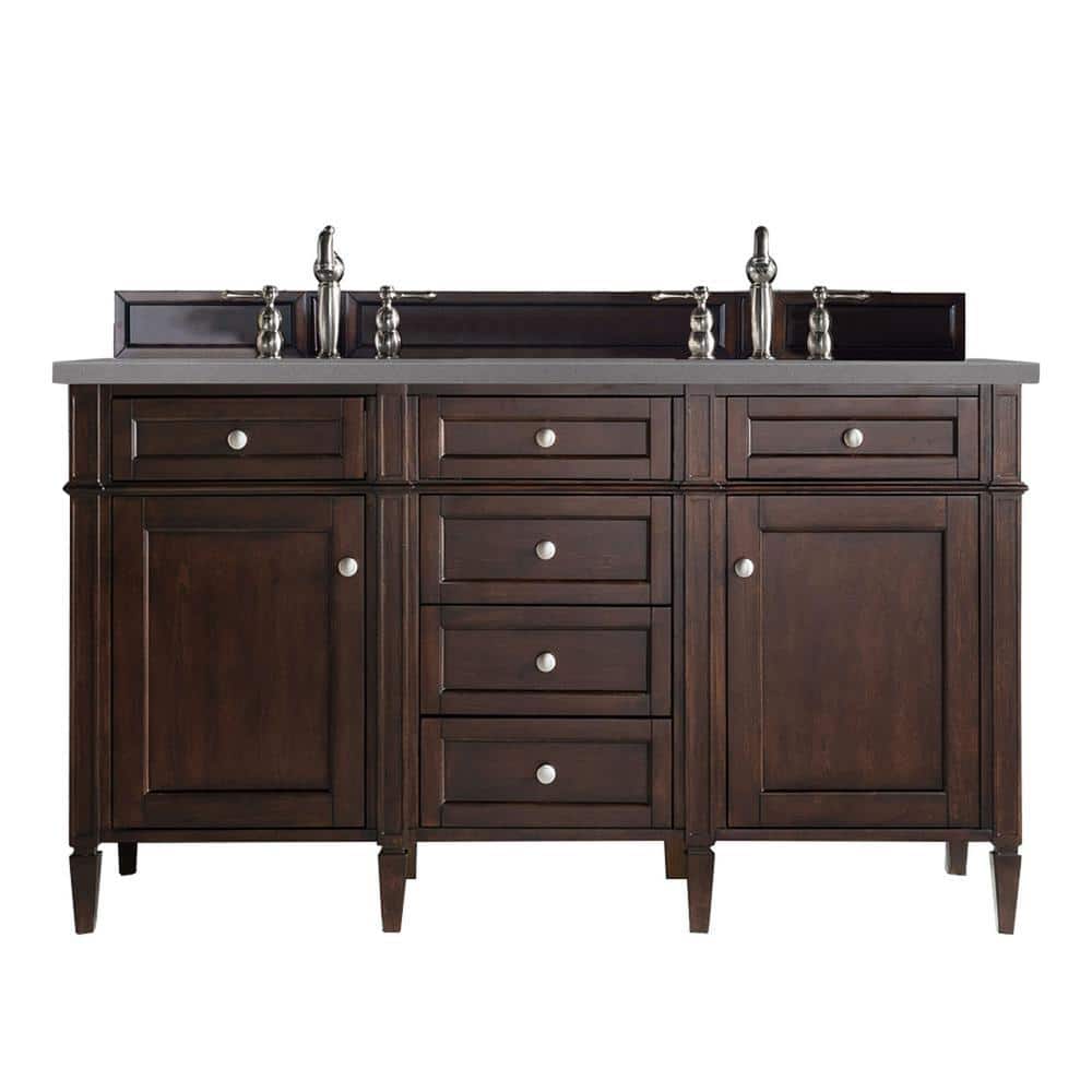 Brittany 60 in. W x 23.5 in.D x 34 in. H Double Vanity in Burnished Mahogan