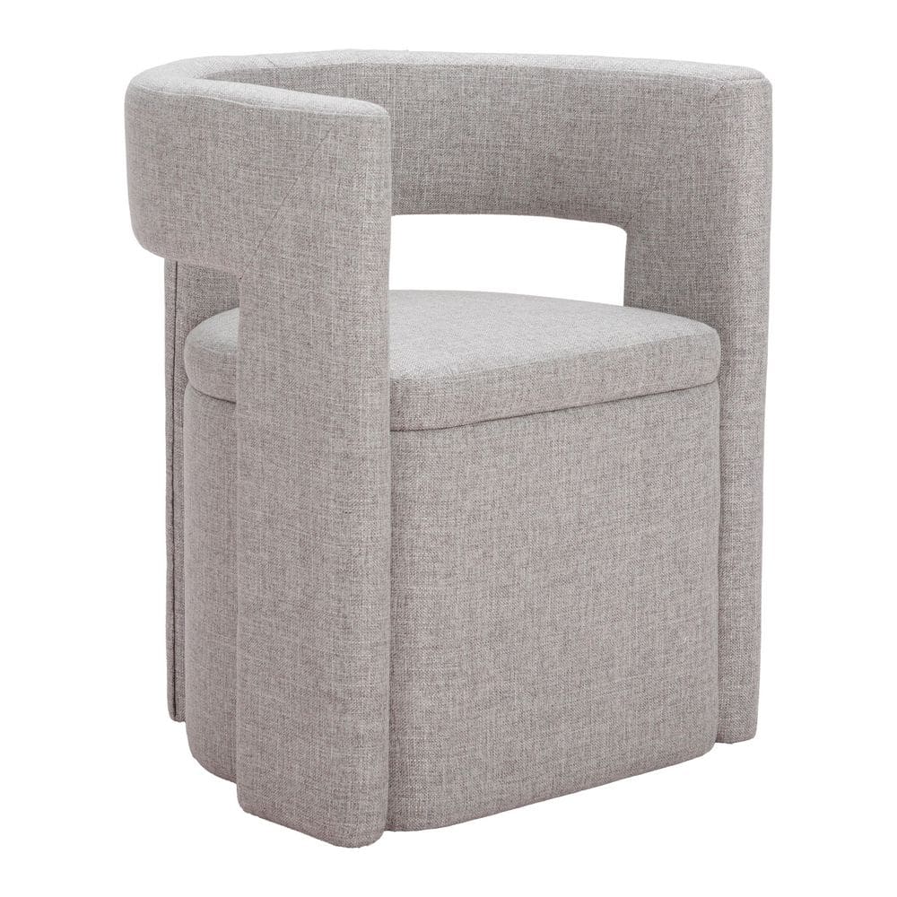 ZUO Papua Gray Fabric Dining Chair 109993 - The Home Depot