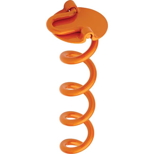 10 in. Folding Ring Spiral Ground Anchor for Yard